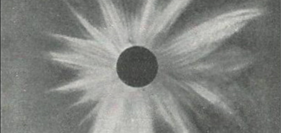 Catherine Steven’s sketch of the 1905 total solar eclipse.